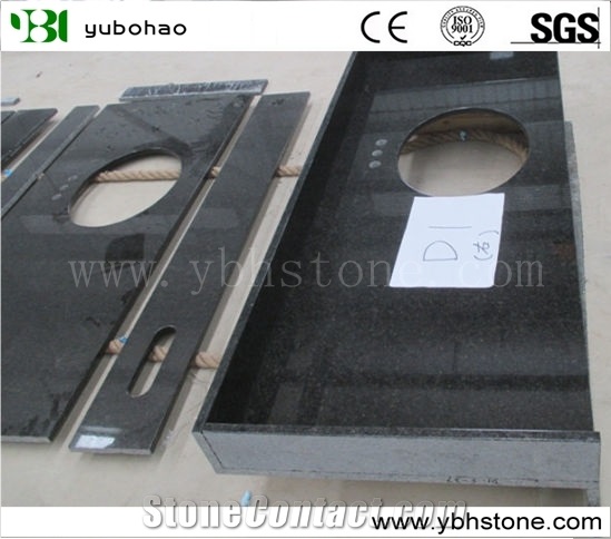 Mongolia Black Granite Solid Surface Bath Tops
