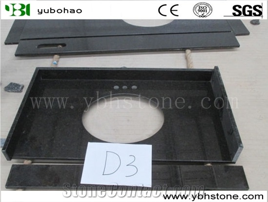 Mongolia Black Granite Solid Surface Bath Tops