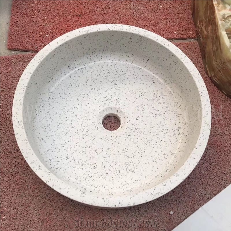 Terrazzo Basin/Polished Stone Basin for Bathroom
