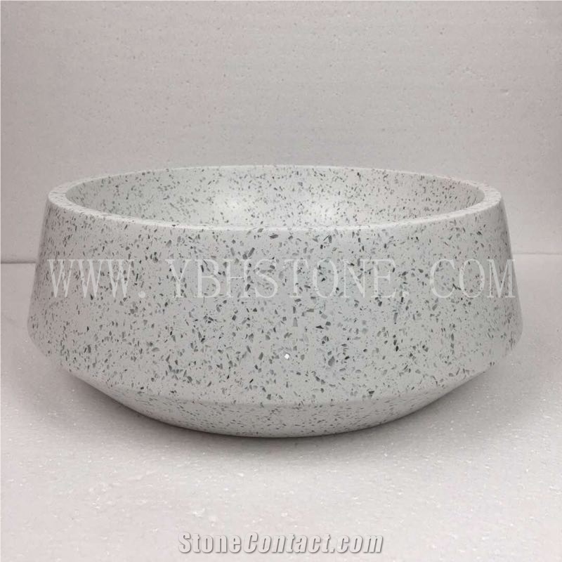 Terrazzo Basin/Polished Stone Basin for Bathroom