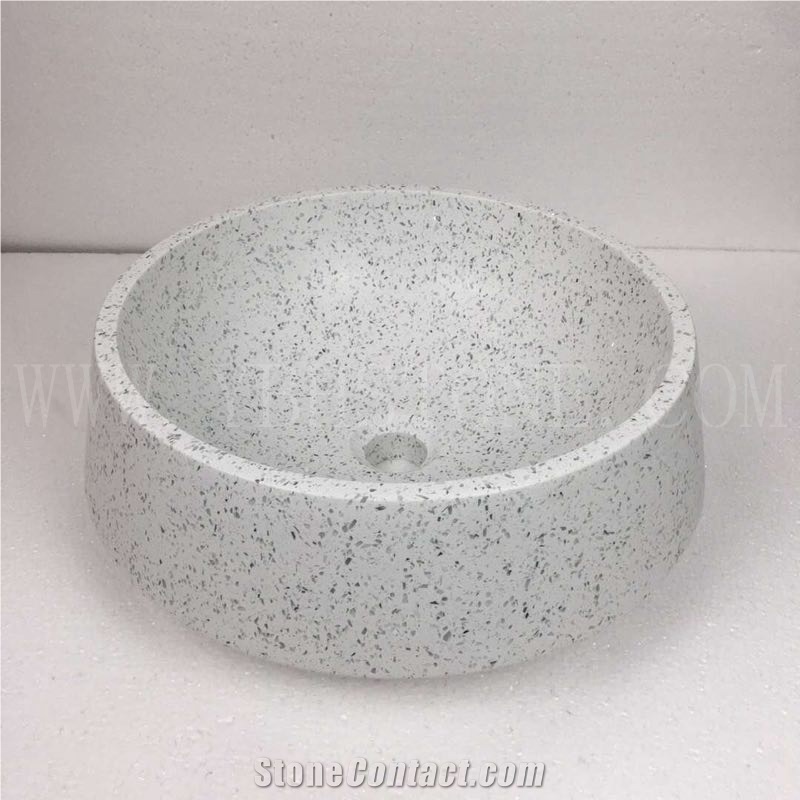 Terrazzo Basin/Polished Stone Basin for Bathroom