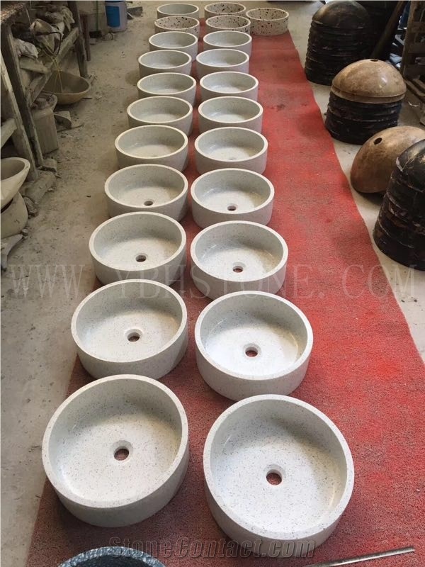 Terrazzo Basin/Polished Stone Basin for Bathroom