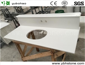 White Quartz/Polished Artificial Stone Countertop