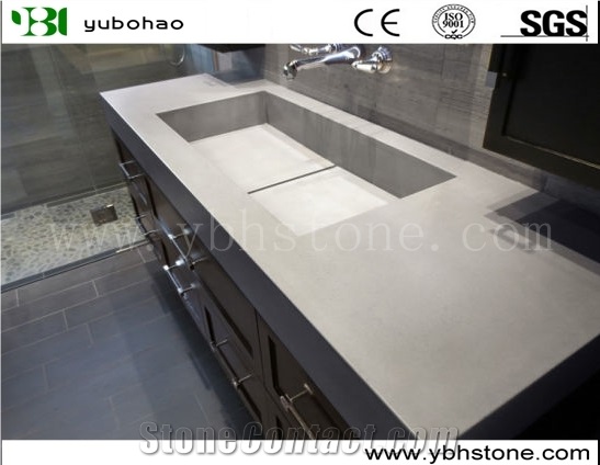 White Quartz/Polished Artificial Stone Countertop