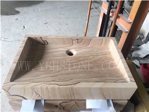 Yellow Sandstone/Honed Yellow Stone Bathroom Sinks