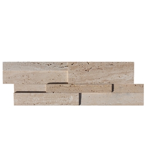 Beige 3d Vein Cut Travertine Ledger Panel - Honed