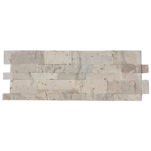 Philadelphia Travertine Stacked Stone Ledger Panel