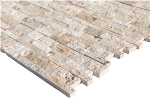 Philadelphia Travertine Stacked Stone Ledger Panel