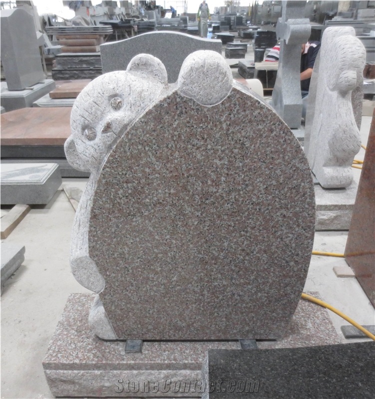 Granite Teddy Bear Headstone for Child Monument