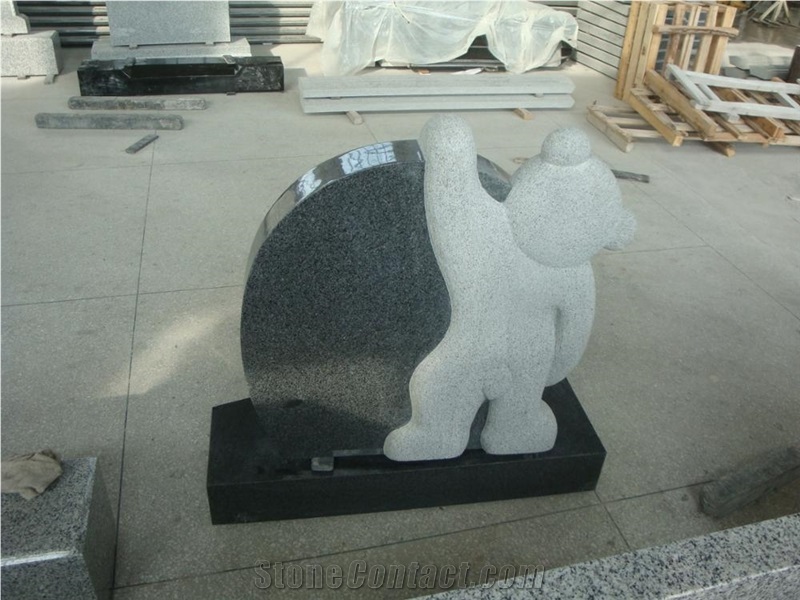Granite Teddy Bear Headstone for Child Monument