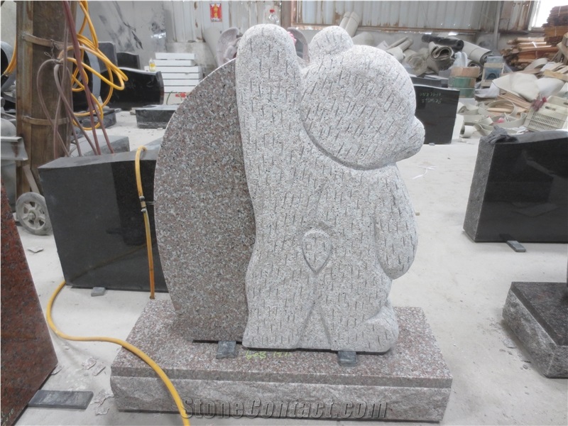 Granite Teddy Bear Headstone for Child Monument