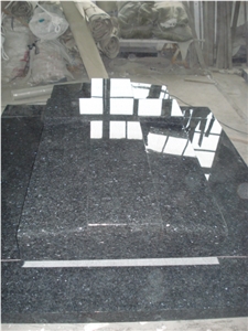 Poland Blue Pearl Granite Tombstone with Cross Poland Blue Pearl Granite Tombstone with Cross