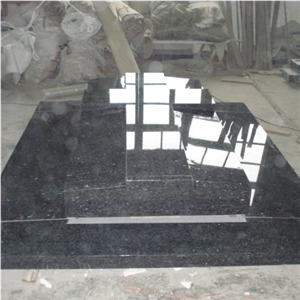 Poland Blue Pearl Granite Tombstone with Cross