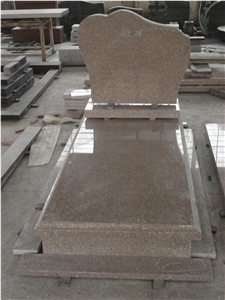 Poland Design Imperial Rose Granite Tombstone