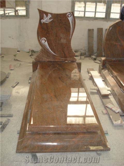 Poland Design Multicolor Red Granite Monument