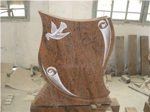 Poland Design Multicolor Red Granite Monument