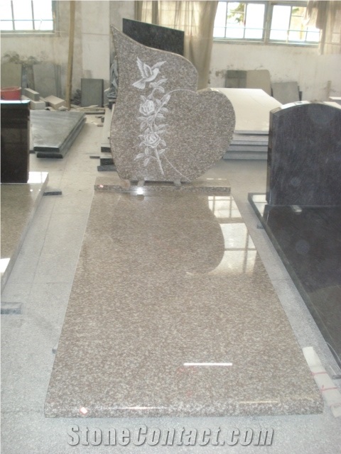 Poland Granite Patterns Laser Etching Headstone