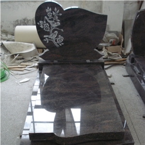 Poland Granite Patterns Laser Etching Headstone