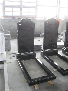 Russian Style Black Granite Monument
