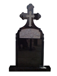 Russian Style Black Granite Monument