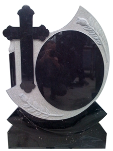 Russian Style Black Granite Monument