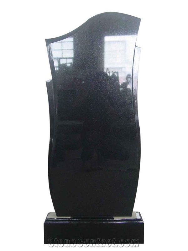 Russian Style Black Granite Monument