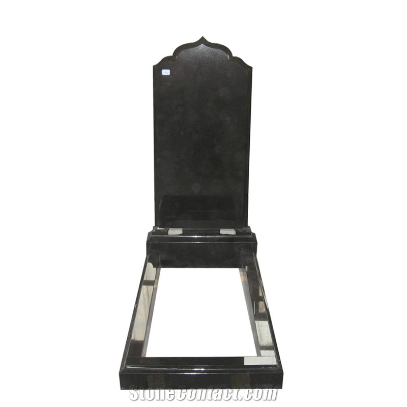 Russian Style Black Granite Monument
