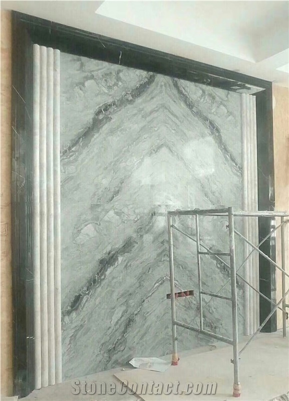 New Green Granite Black Veins Book Match Slabs