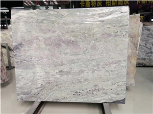 New Light Green Black Wave Veining Granite Slabs