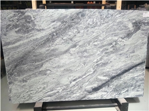 New Light Green Black Wave Veining Granite Slabs