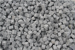 Black Granite Cobblestone Pavement