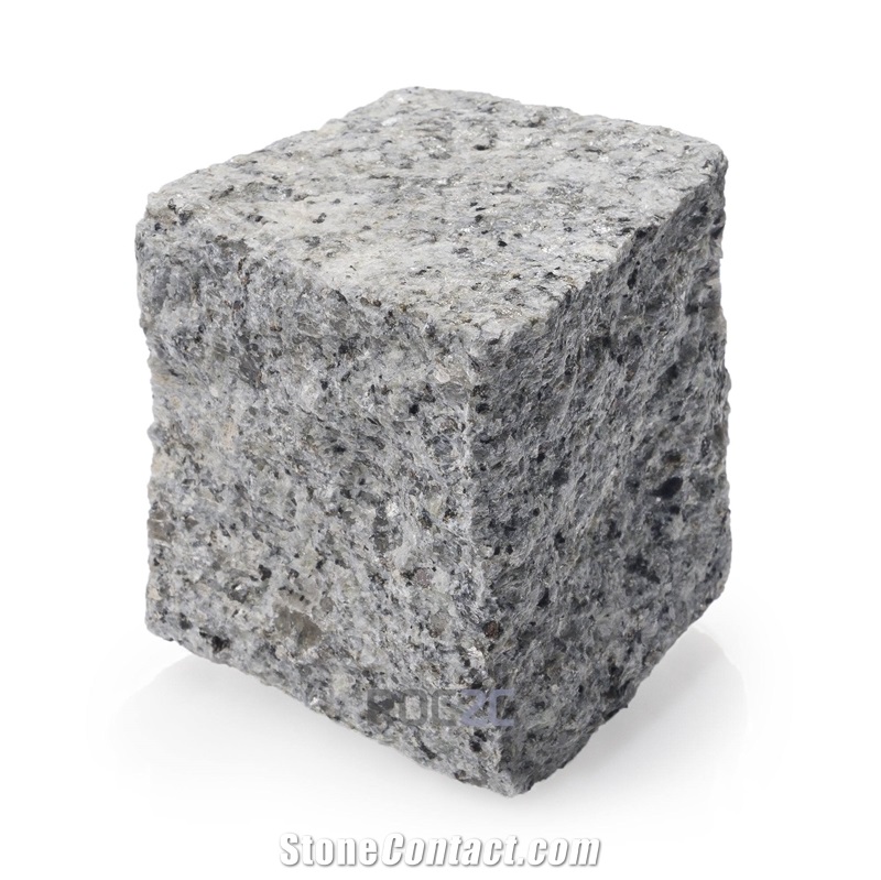 Grey Granite Cobblestone Pavement
