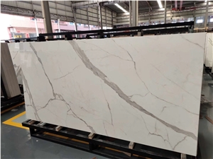 Caracata White Porcelain Sintered Stone Thin Slab
