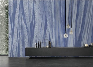 Thin Large Porcelain Slab Azul Macaubas Quartzite Look Artificial Marble Sintered Stone for Wall Thin Large Porcelain Slab Azul Macaubas Quartzite Look Artificial Marble Sintered Stone for Wall