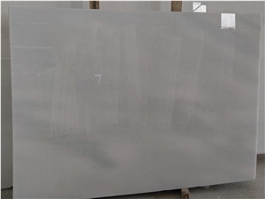 Cloudy Vein White Crystal Marble Slab
