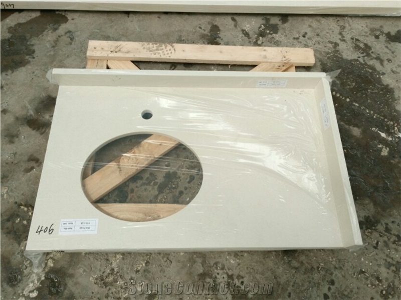 White Quartz Kitchen Countertops Factory