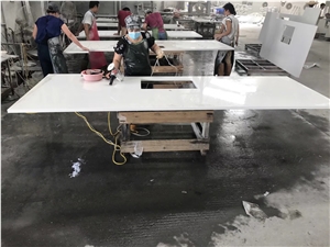 White Quartz Kitchen Countertops Factory