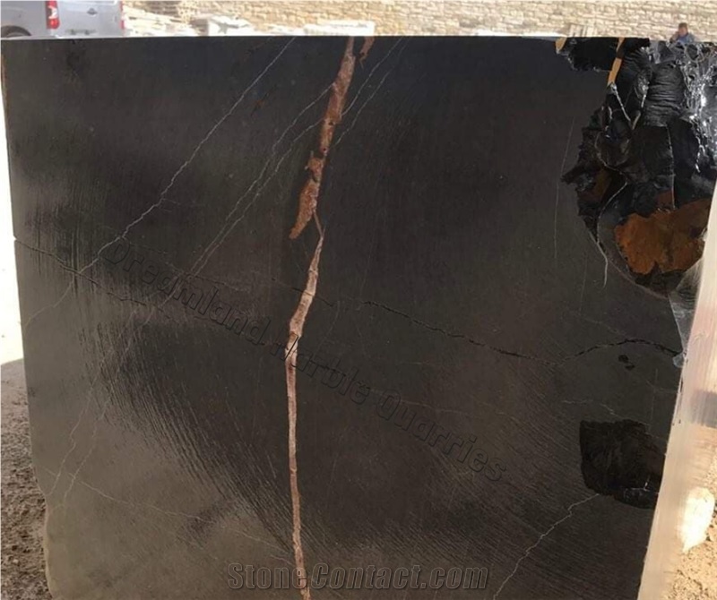 Black Aziza Marble Blocks New Quarry