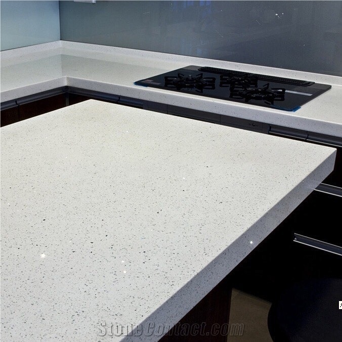 Crystal White Quartz Countertops