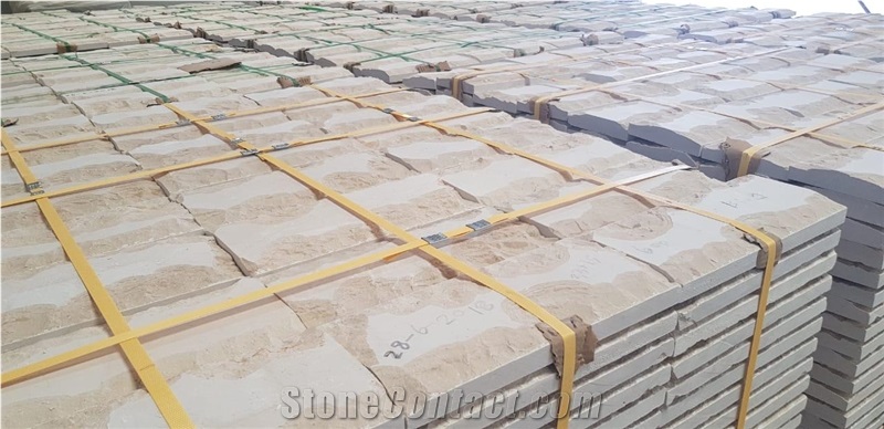 Oman Gold Limestone Split Wall Stone