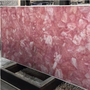 Pink Crystal Slab / Semi Precious Stone Panels