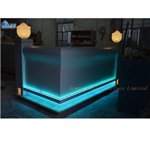 Artificial Stone Illuminatad Bar Counter