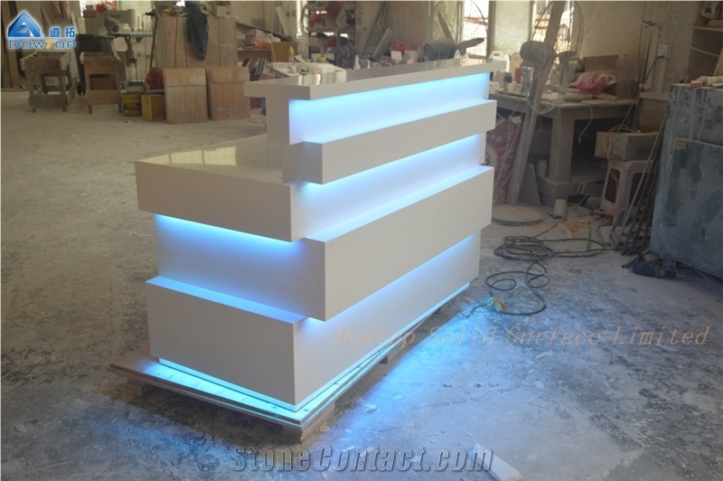 Led Reception Desk Mini Front Desk Counter