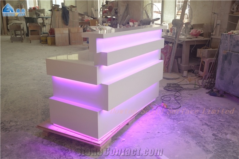Led Reception Desk Mini Front Desk Counter
