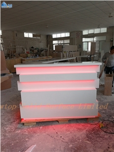 Modern Salon Spa Reception Desk Counter Custom