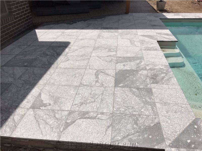 Light Grey Granite Pavers G603 with Veins