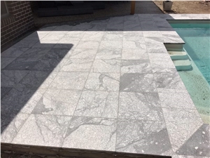 Light Grey Granite Pavers G603 with Veins