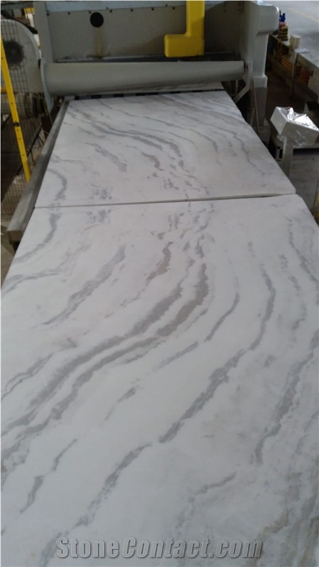 Turkish Calacatta Bianco-Honed Dolomite Marble Slabs