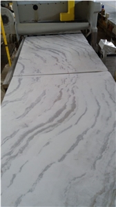 Turkish Calacatta Bianco-Honed Dolomite Marble Slabs