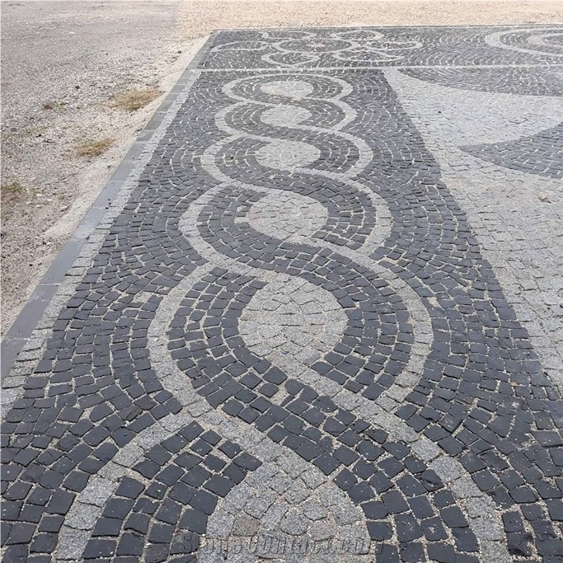 Grey Granite Cubestone Cobble Stone Paver